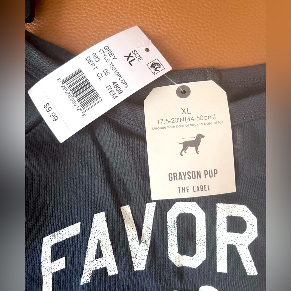 GRAYSON PUP XL EXTRA LARGE DOG CREW SWEATER FAVORITE CHILD